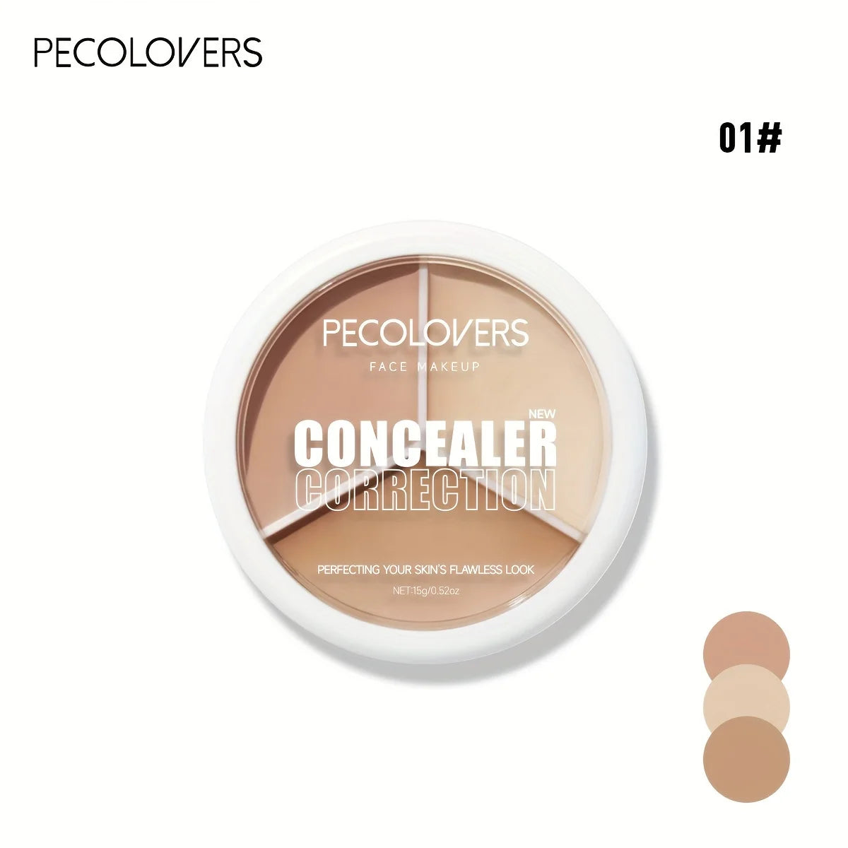 1pc Concealer Palette Cream Waterproof Long Lasting Cover Spots Acne Marks Dark Circles Moisturizing Foundation Face Makeup Qme 01