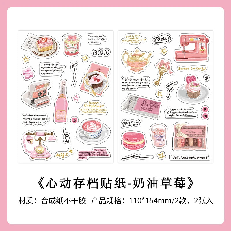 TIANZI Cute Japanese Life Items Stickers Travel Diary DIY Scrapbook Diary Album Magazine Material Stickers Korean Stationery Qme B