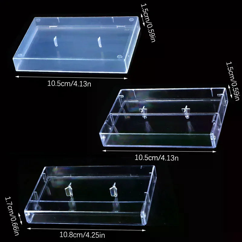 Cassette Tape Transparent Storage Box Audio Magnetic Recording Blank Qme