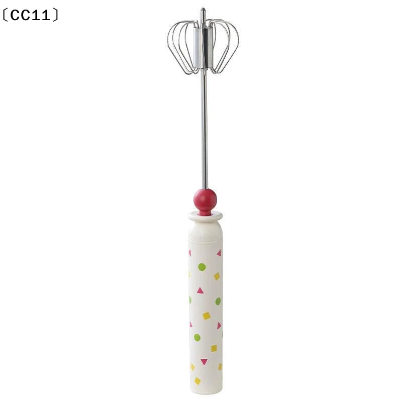 Household Semi-automatic Egg Beater Stainless Steel Cream Manual Qme