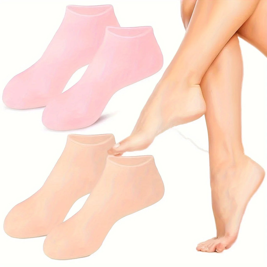 Moisturizing Silicone Gel Socks Dry Cracked Feet Nourishing Skin Qme