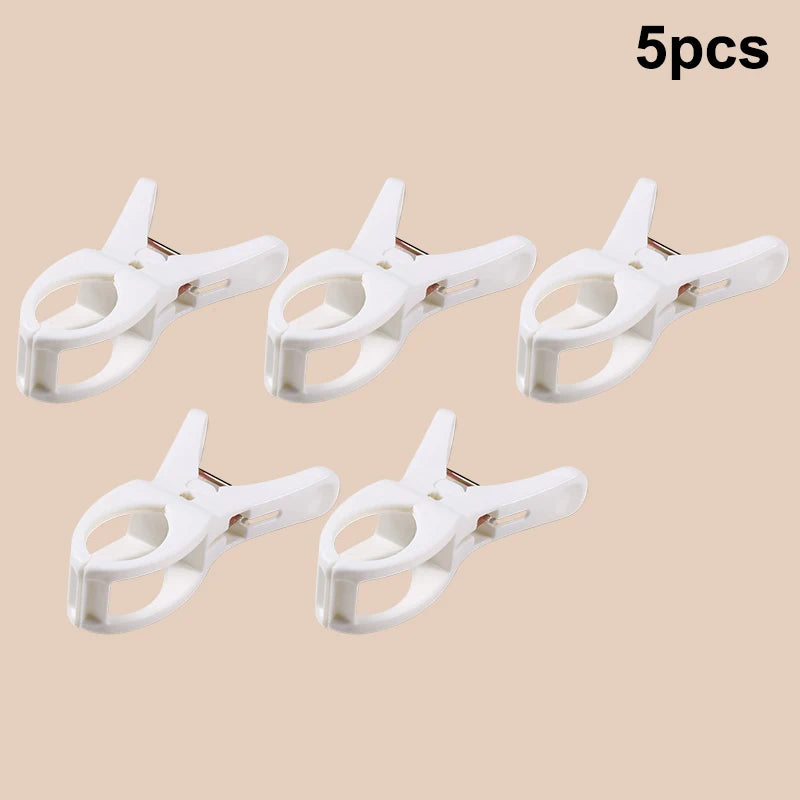 Plastic 5pcs Quilt Pegs Beach Towel Clips Laundry Clothes Pegs Clamps Home Hanging Clip Clothespins Bathroom Organization Qme A1