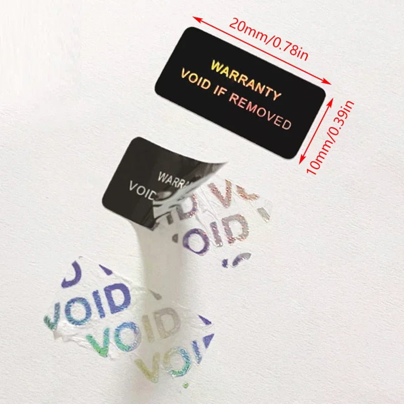 Warranty Protection Sticker Security Seal Brittle Paper Tamper Proof Qme