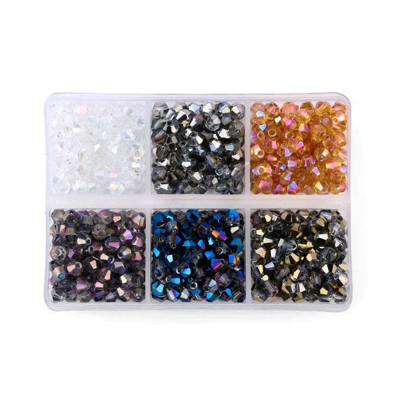600pcs/lot 4mm Plated Color 5238 Bicone Beads Loose Spacer Beads Austria Jewelry Beads for Sewing Diy Supplies Jewelry Making Qme 7-ab