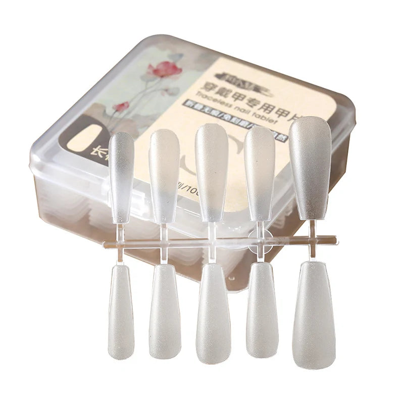 Box False Nails Press Coffin Artificial Clear Fake Nail Tips Qme