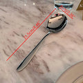 1Pc Stainless Steel Big Head Round Spoon Net Red Golden Long Handle Dinner Stirring Dessert Spoon Kitchen Accessories Gadget. Qme 1PC