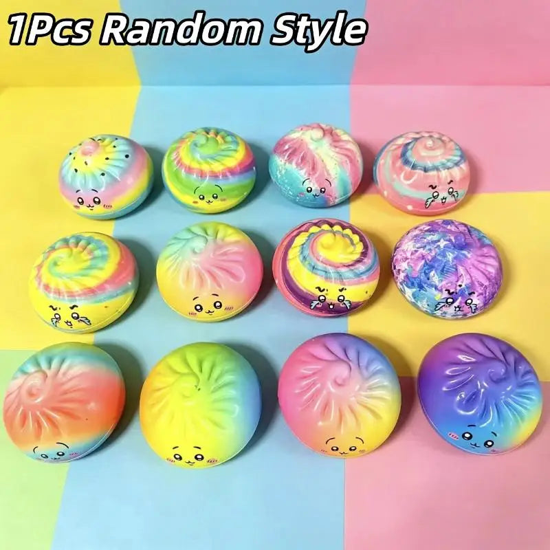 Simulation Dumpling Soft Colorful Stress Relief Toy Anti Anxiety Fidget Gift For Adults Relieve And Pressure Qme style 3