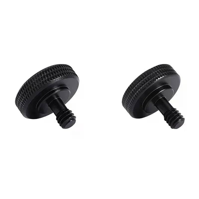 1 4 Dual Nuts Tripod Mount Screw Double Layer Thread Adapter Black Qme