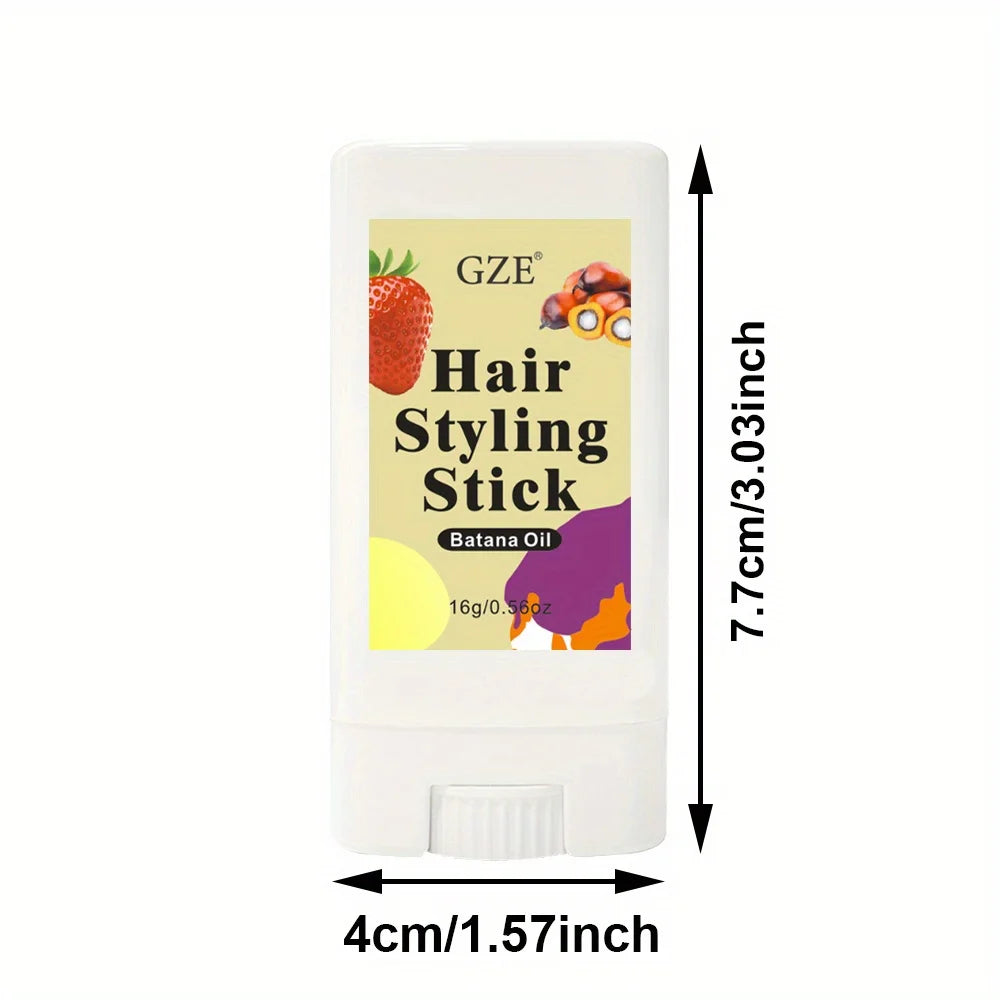 GZE Travel Size HAIR STYLING STICK Strong Hold Long-lasting Styling Shine And Smooth Hair Finishing Stick no flaking Anti Frizz Qme
