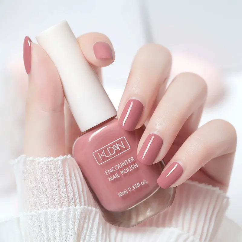 10ml Water-based Nail Polish Long Lasting Tearable Quick Dry No Bake Semi-permanent Varnish DIY Fashion Manicure 40 Color Qme 21
