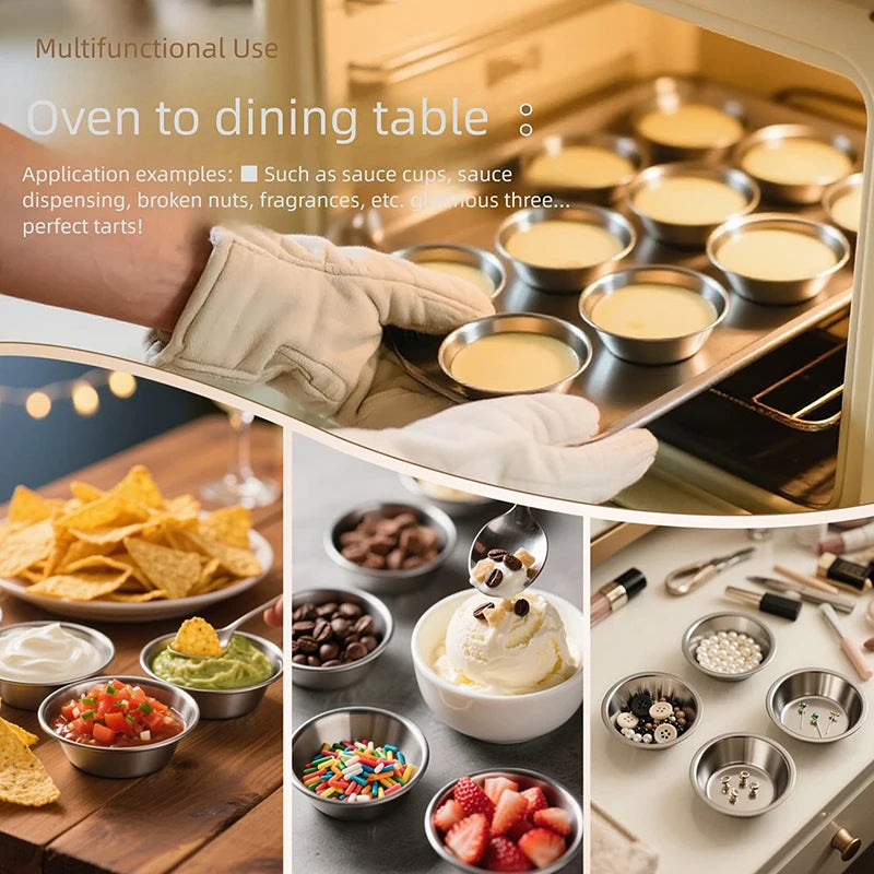 Puto Cake Mold Aluminum Alloy Egg Tart Cup Cupcake Mini Round Baking Qme