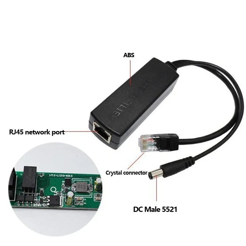 2PCS POE Splitter Outdoor AP Power Supply 48V 24V POE Combiner Separator 12V Output Qme
