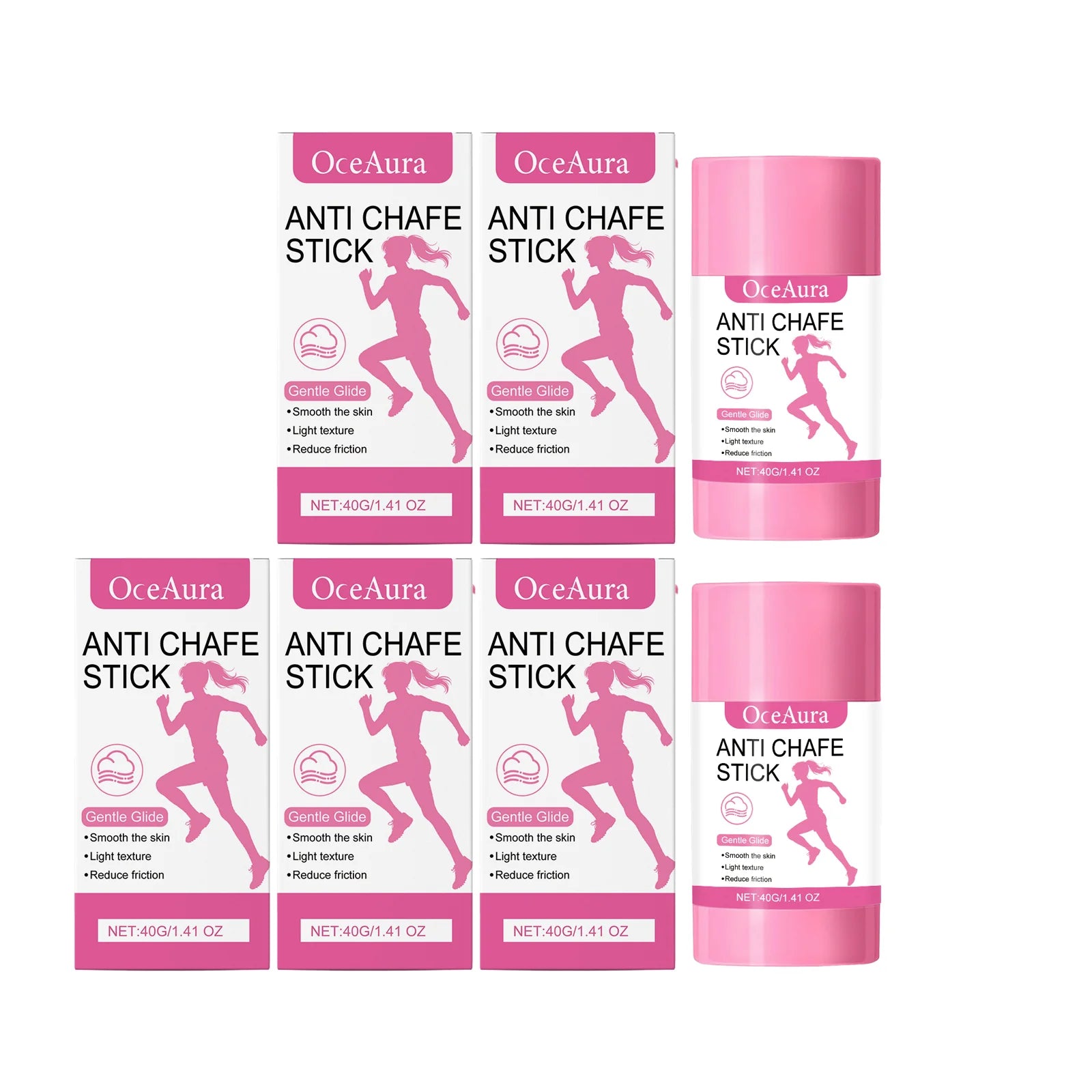 Thigh Anti-friction Stick Sweat-proof Prevent Arm Chest Butt Chafing Qme 5 X 40g boxed