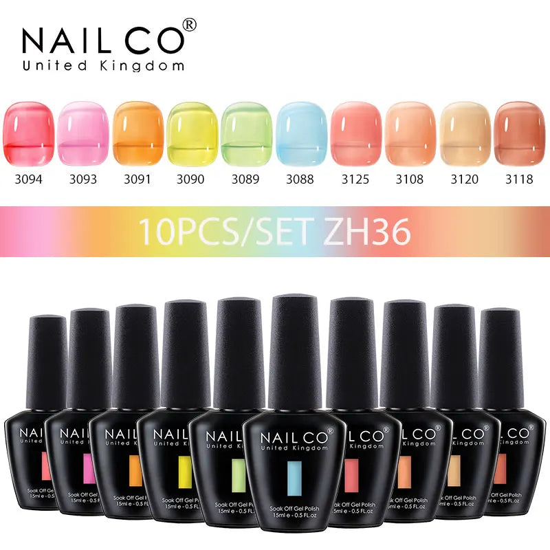 NAILCO Jelly Macarone Gel Polish Nail Art All Manicure Semi-permanent