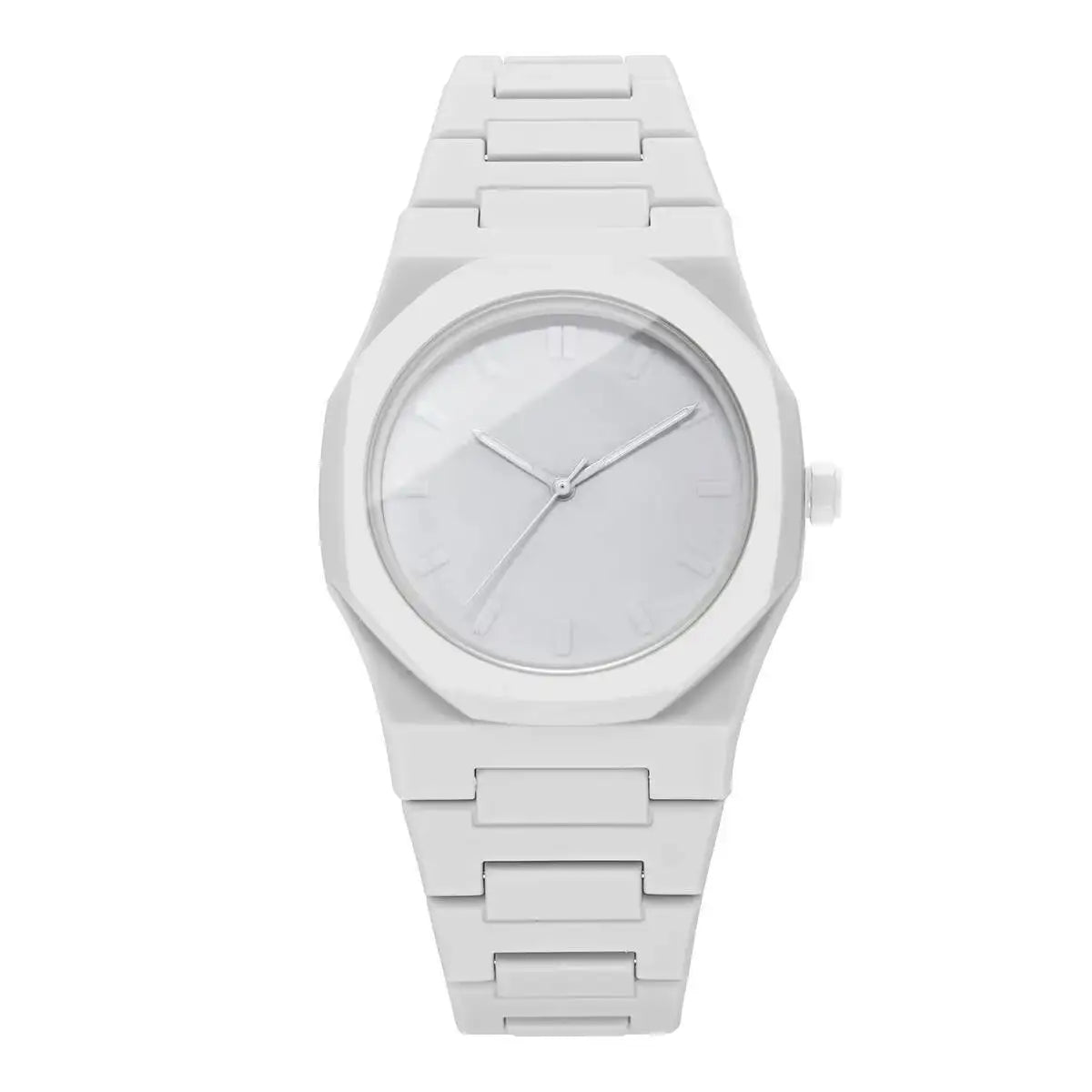 2026 Fashion Versatile Watch Men's Watch Plastic Men's Quartz Watch Qme White Without Box