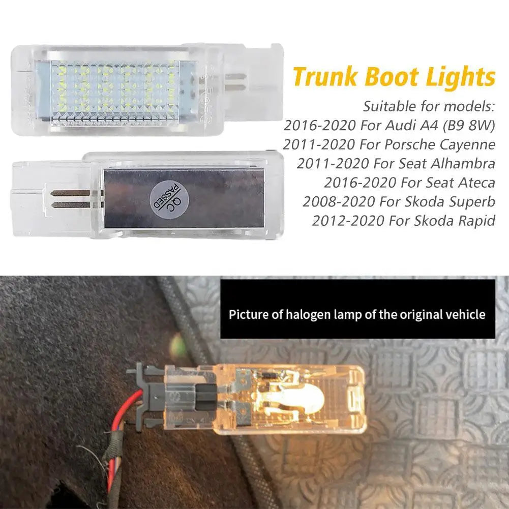 for VOLKSWAGEN B5/B6/CC Seat Lamp Footwell Lamp LED Luggage Compartment Trunk Boot Lights for VW Golf MK5 MK6 MK7 Qme