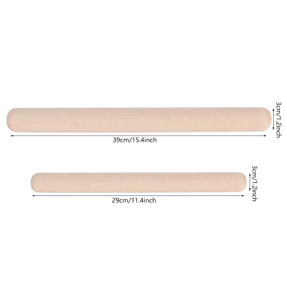 Wooden Rolling Pin for Pizza Dough Pastry Cake Baking Tool Pie Maker Kitchen Utensil Homemade Bread Dough Roller Qme