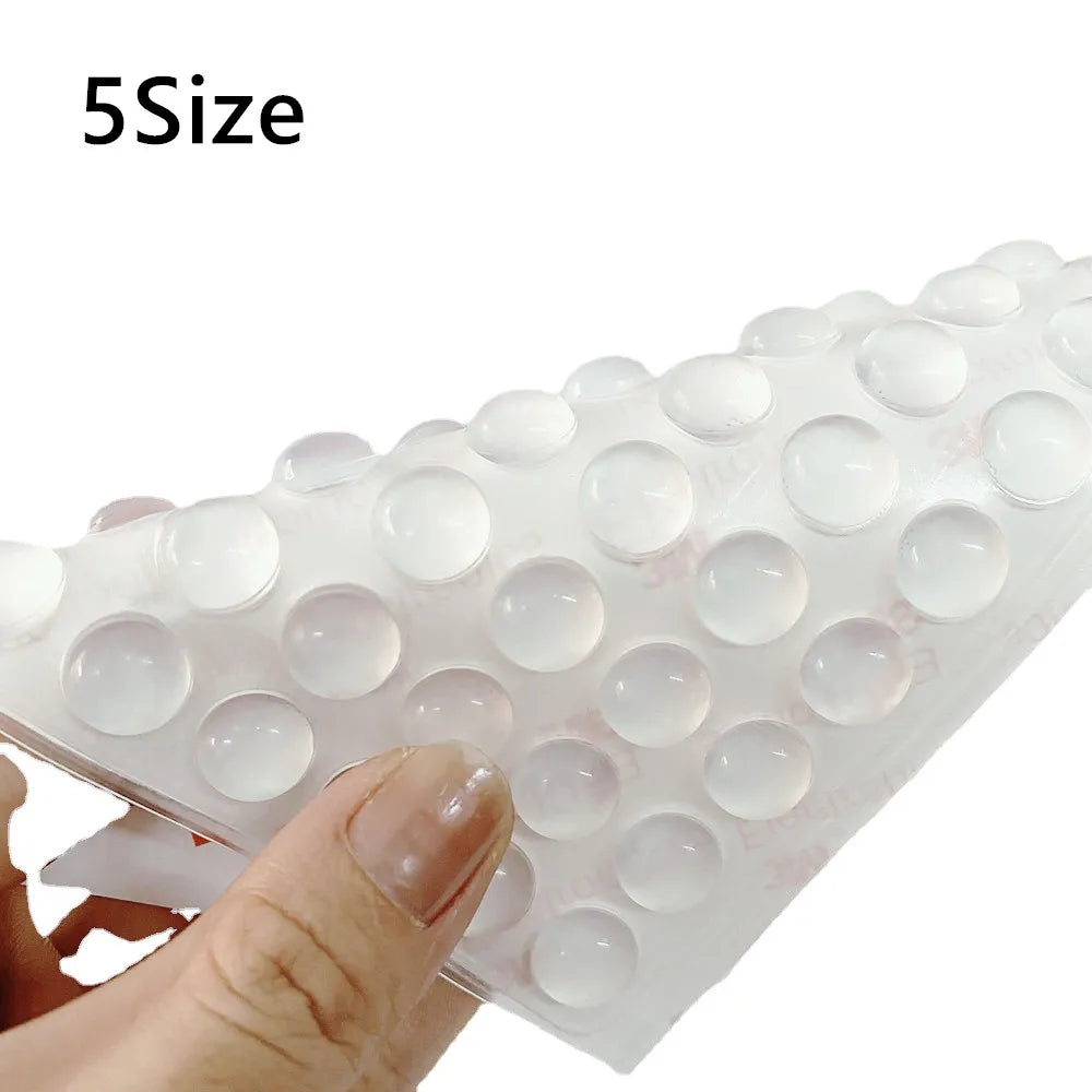 100Pcs Self Adhesive Door Stopper Rubber Damper Buffer Cabinet Bumpers Silicone Furniture Pads Cushion Protective Pads Qme