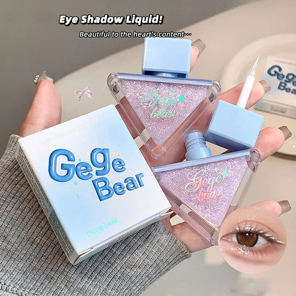 Gege Bear Glazed Eyeshadow Liquid Pearlescent Glitter Brightens Qme