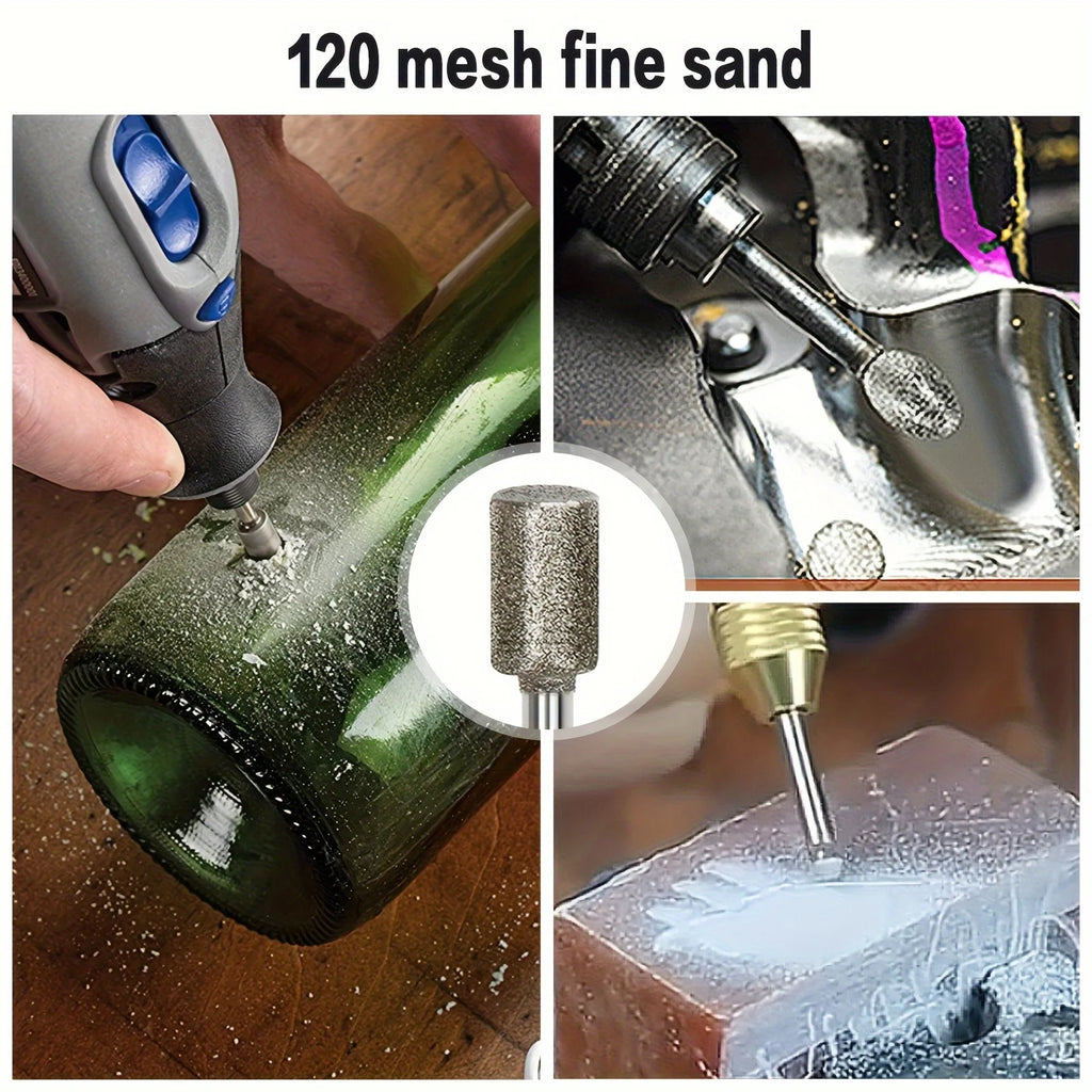 20pcs Diamond Grinding Head Set, Rotating Tool Accessories Carving Combination, Suitable for Carving, Polishing, and Polishing J Qme