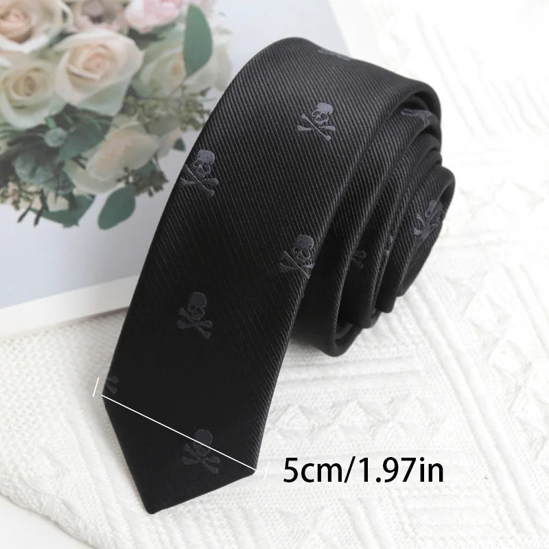 Mens Casual Slim Tie Fashion Necktie Black Stripes Floral Plaid Solid Qme A6