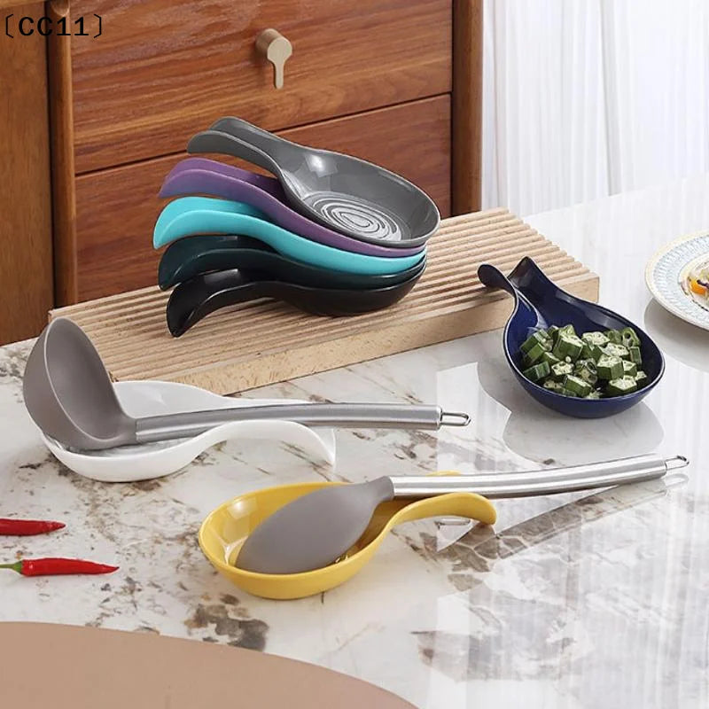 Spoon Rest Large Plastic Holder Heat-resistant Cooking Coffee Qme
