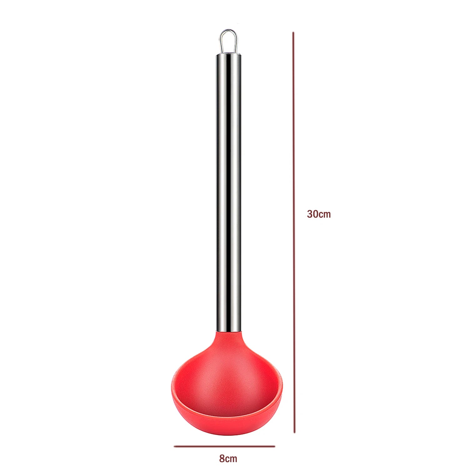 1Pc Silicone Solid Non Stick Kitchen High Heat Resistant Cooking Utensils Ideal Cookware for Fish, Eggs Qme ladle