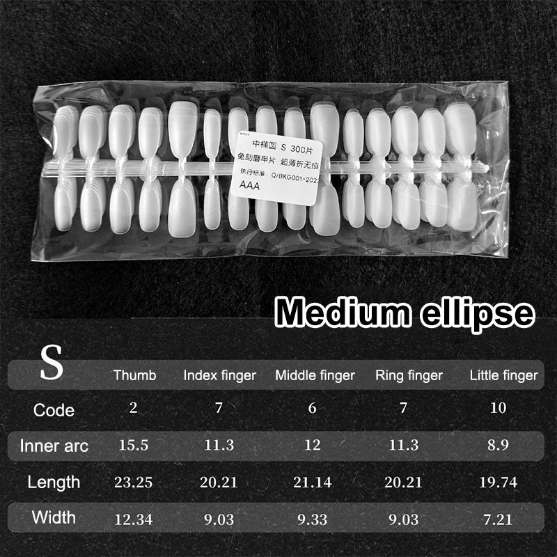 Bag Fake Nail Tips Matte Coverage Transparent False Nails Gel
