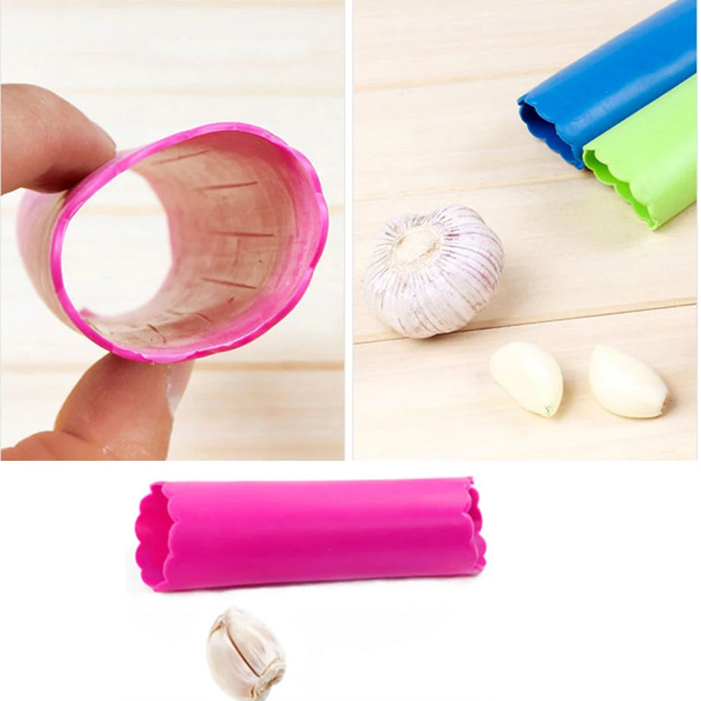 Silicone Garlic Peeler Skin Remover Roller Keeper Garlic Stripper Garlic Tube Rollers Garlic Tools Kitchen Gadgets Qme