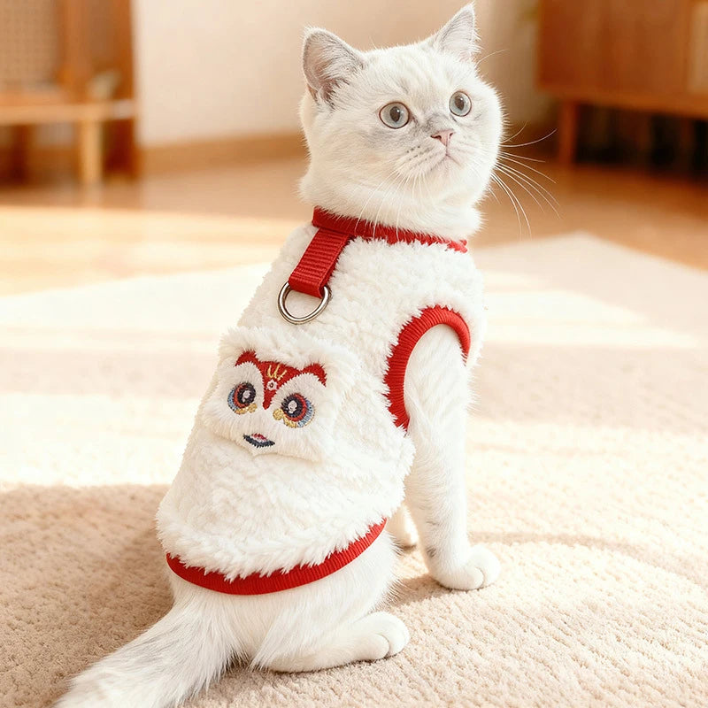 Anti-shedding Pet Sweater Coat Cats Dogs Comfortable Vests Small Qme