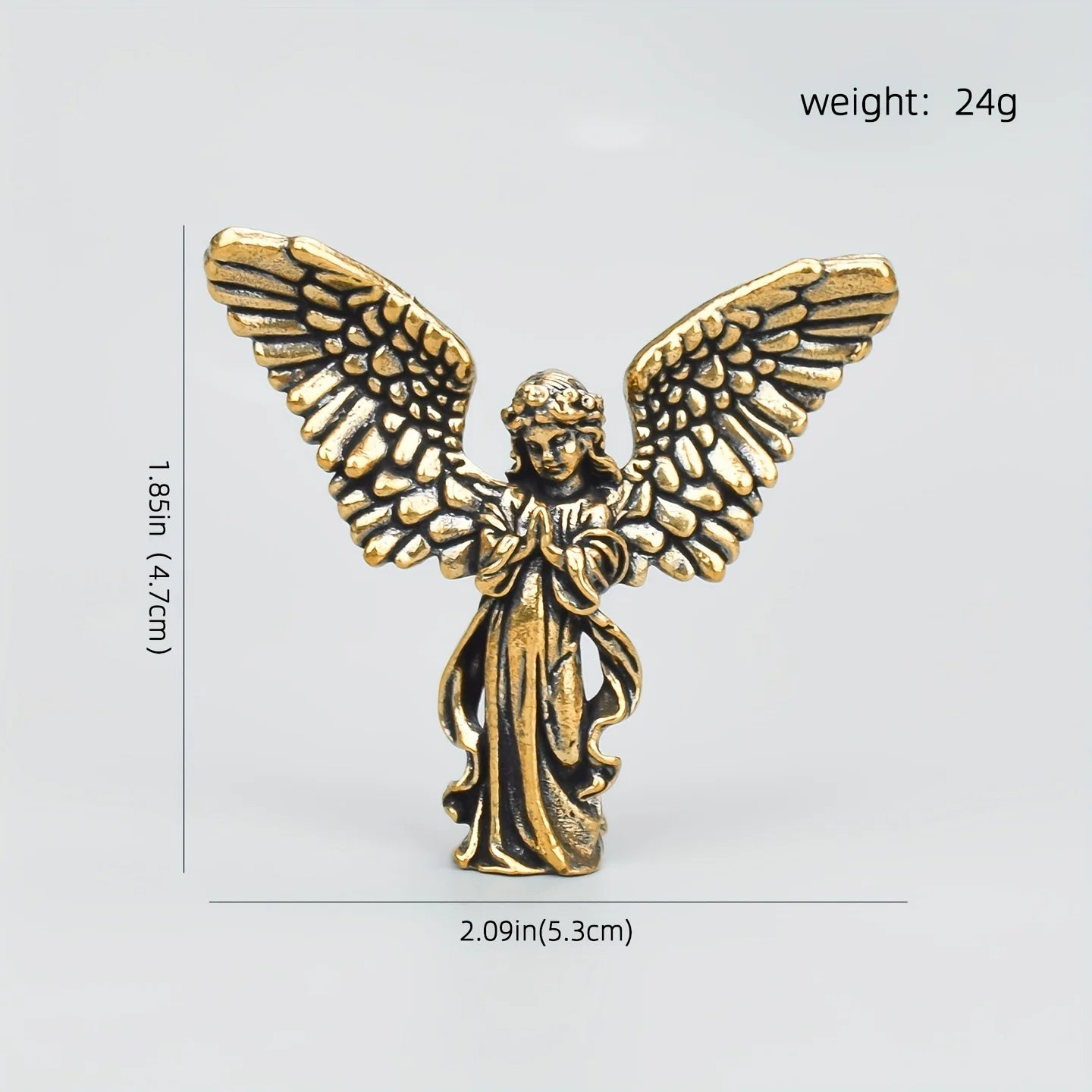 Brass Angel Ornament，Guardian Angel Wings, Stylish And Personalized, Cupid Desktop Decoration, Suitable for Halloween Decor Qme