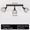Modern Bedroom Ceiling Lamp Creative Black Study Simple American Industrial Style Living Room Entrance Corridor Qme 3 lights