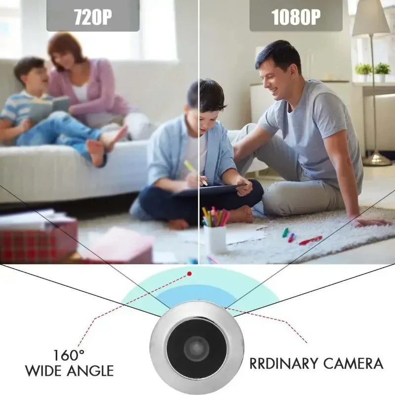 Smart Cat Eye Home Visual Electronic Doorbell Detection And Monitoring Wireless Low Power Infrared Night Vision Camera Qme