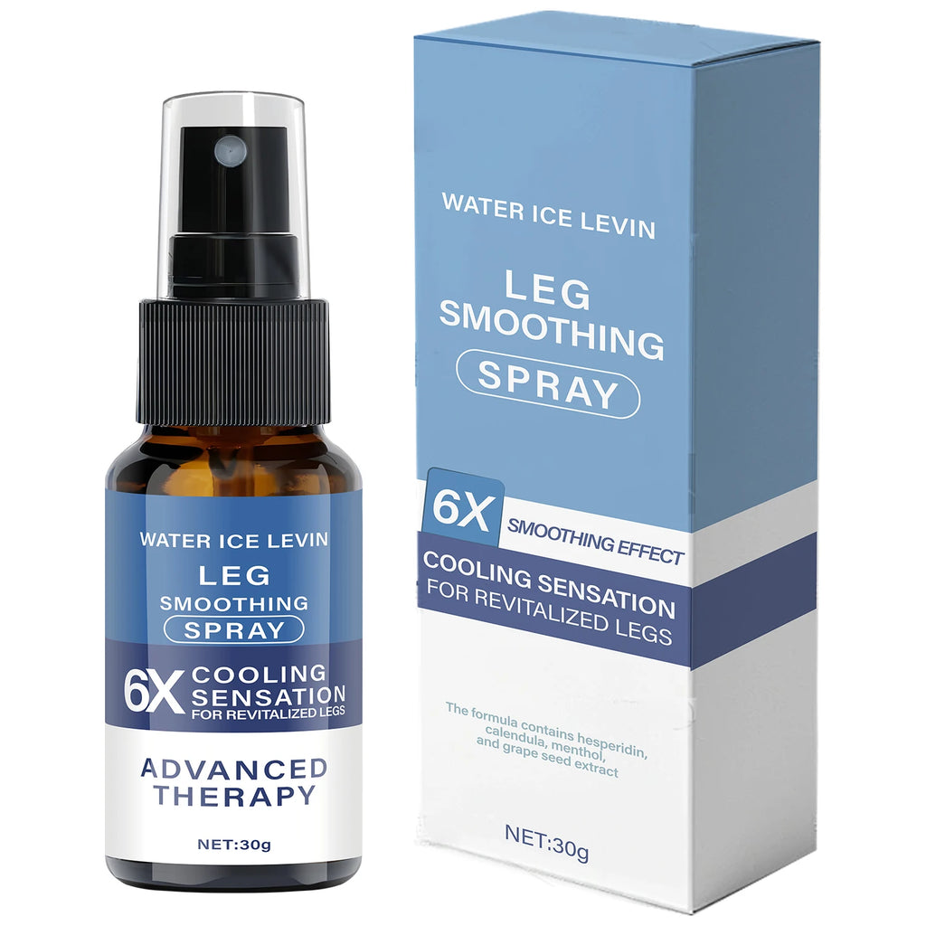 Leg Smoothing Spray - 6X Cooling Effect with Hesperidin & Menthol for Revitalized, Smooth Skin Qme Blue 30g