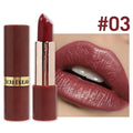 JUJU DREAM Coffee Red Rose Gold Shimmer Lipstick Metallic Glitter Qme 1 piece