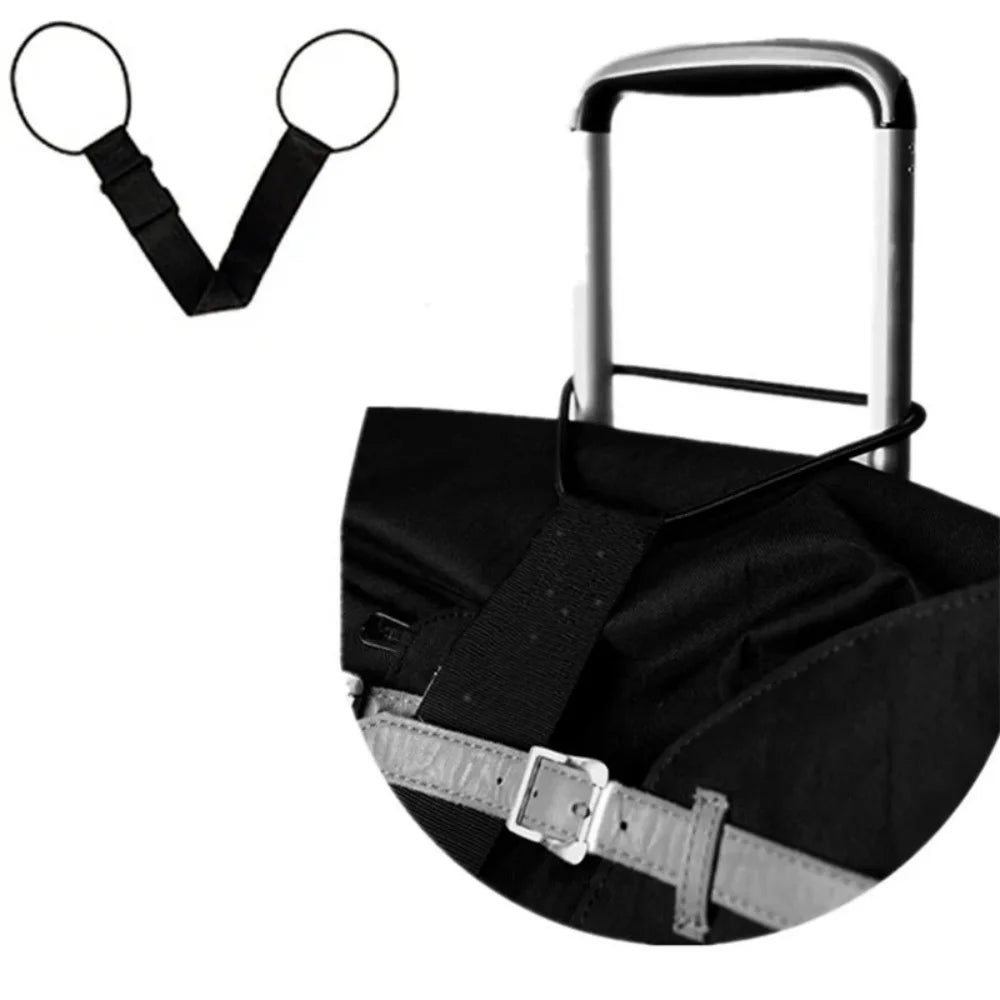 1pc Multifunctional Elastic Suitcase Strap Adjustable Travel Baggage Binding Belt Reusable Travel Carry On Luggage Fixing Strap Qme