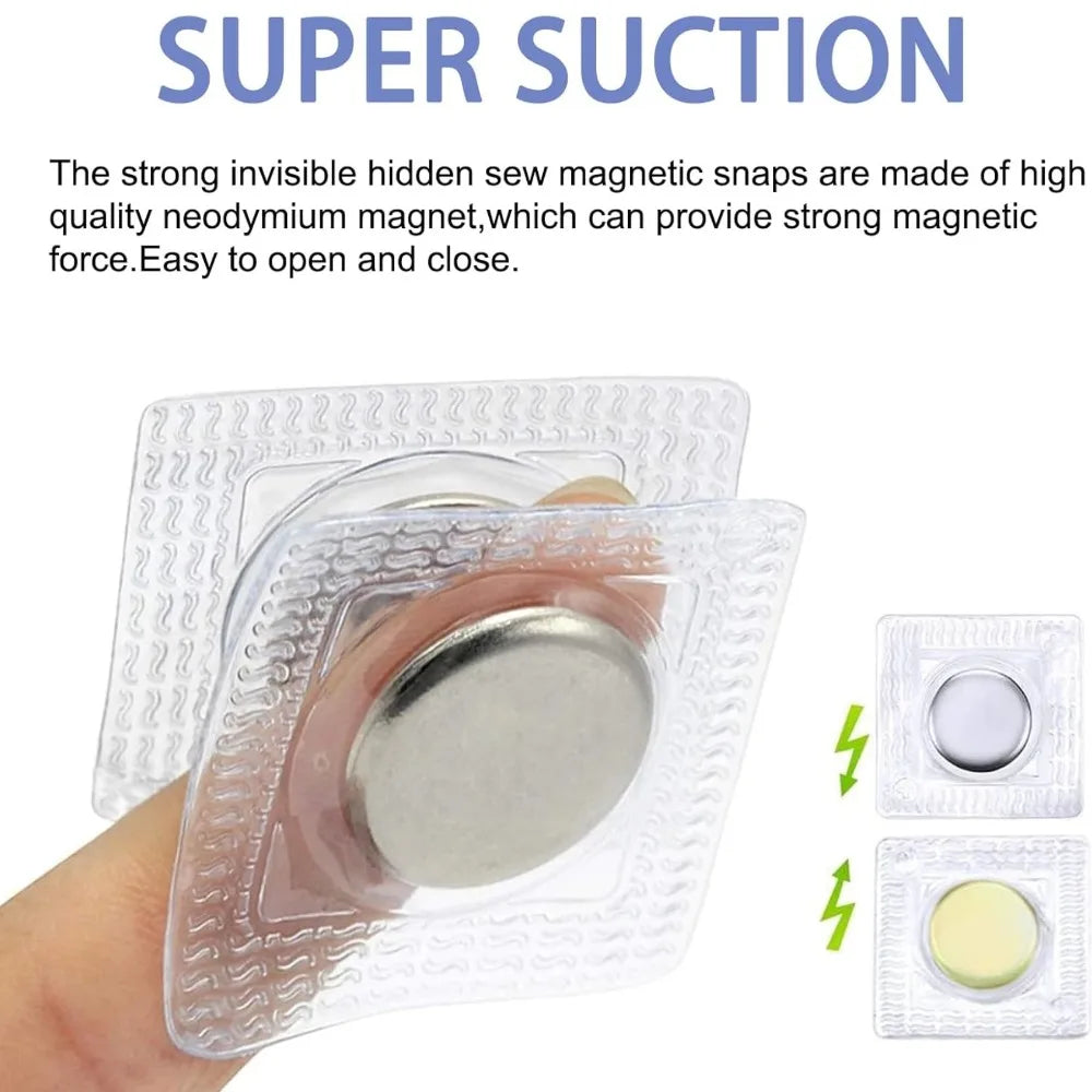 1Pair PVC Invisible Strong Magnetic Snaps Button Hidden Magnetic Fastener for Handbag Clothing Clasp DIY Craft Sewing Supplies Qme