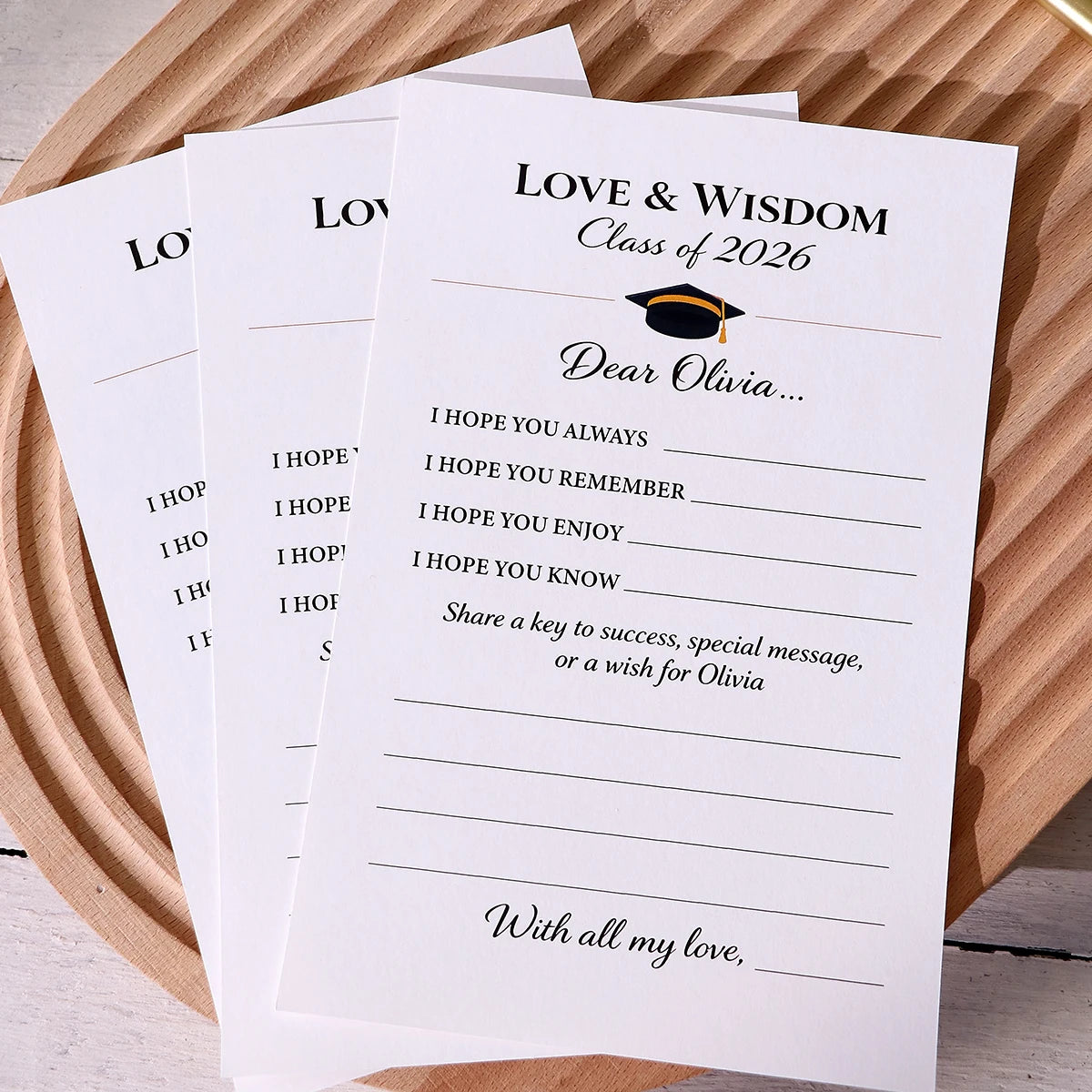 10Pcs/50Pcs Love & Wisdom Game Cards Graduation Season Creative Gift Tabletop Game for Students Grad Celebration Supplies Qme