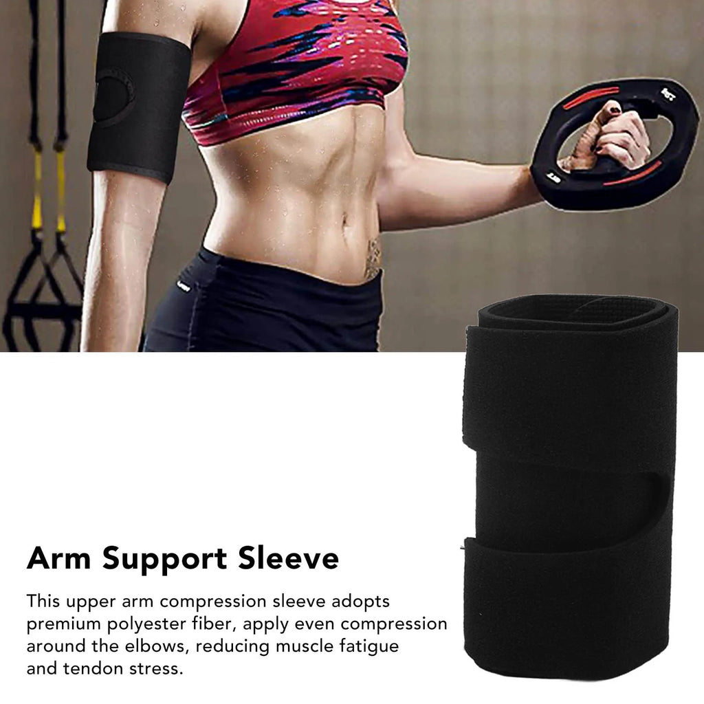 Upper Arm Sleeve Polyester Fiber Adjustable Strap Upper Arm Compression Reliable Stabilization Comfortable Compression for Arm Qme