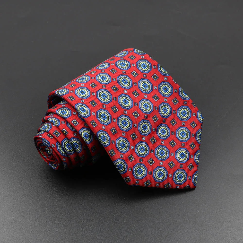 Men's Fashion Silk Tie Soft Novelty Necktie Blue Green Orange Ties