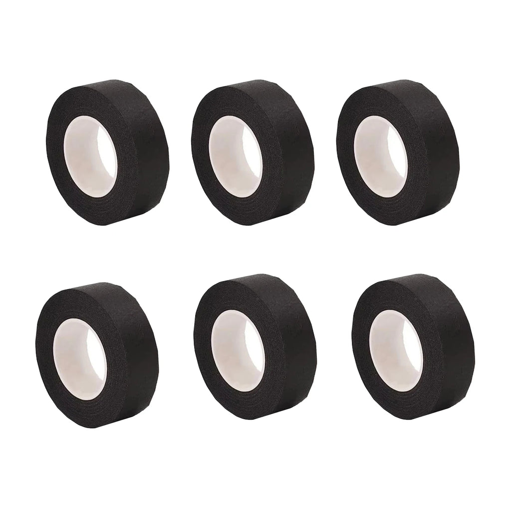 6 Rolls Black Masking Tape Painters Paper Tape for Arts DIY Crafts Painting Labeling Decoration School Projects Home Office Qme 6 Rolls 15M 10mm