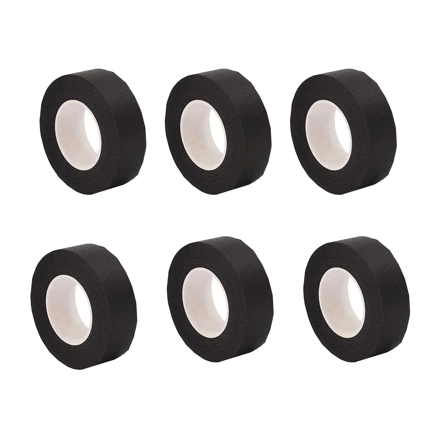 6 Rolls Black Masking Tape Painters Paper Tape for Arts DIY Crafts Painting Labeling Decoration School Projects Home Office Qme 6 Rolls 15M 10mm