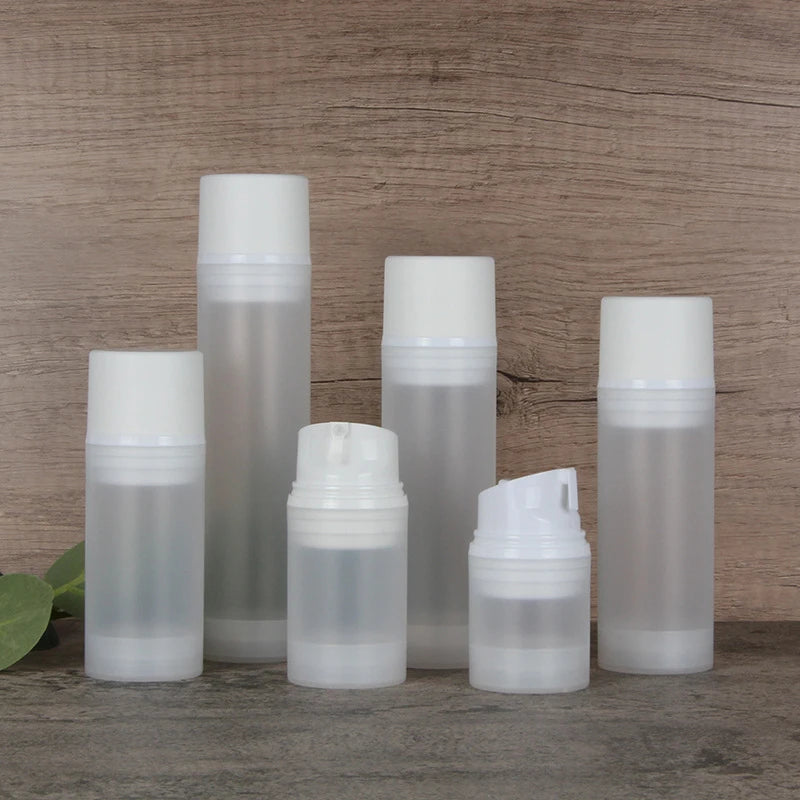 30- Frosted Travel Pump Bottle Dispenser Empty Lotion Bottles Qme