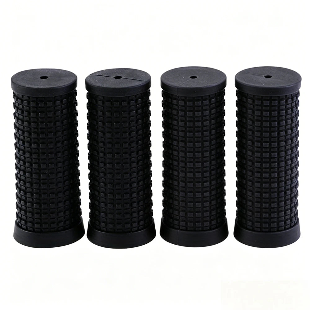 Rubber Bike Handlebar Grips Non-Slip Bicycle Scooter Handle Grip Covers Qme Black 4pcs