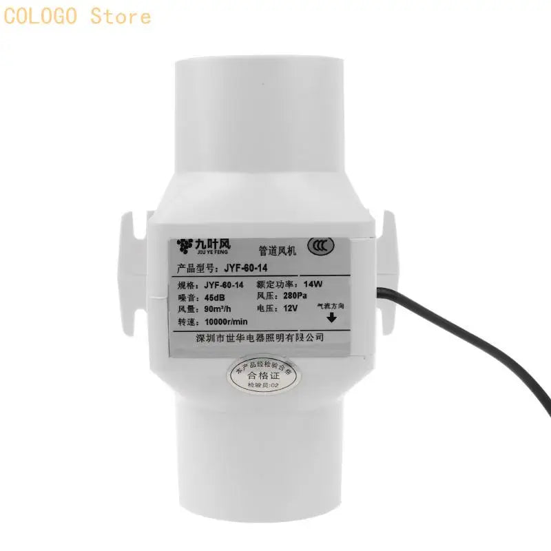 Extractor Fan Low Noise Duct Hydroponic Air Blower Speed-regulating Qme