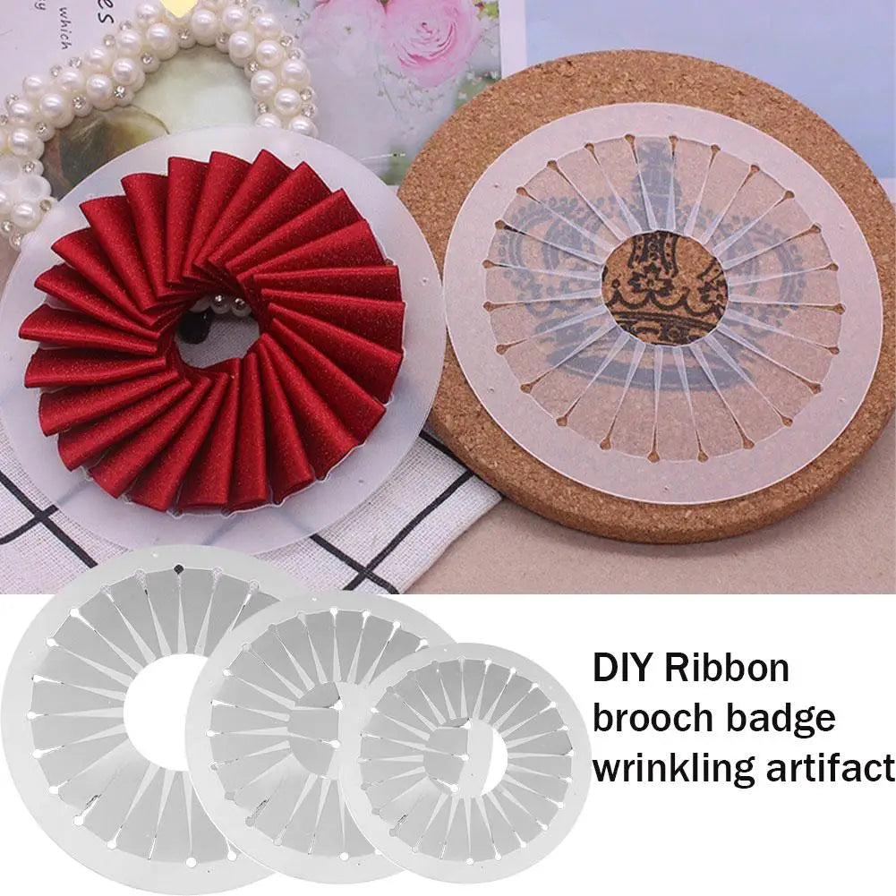 Crafting Template Clear Plastic Ribbon Flower Maker DIY Hobby Art Qme