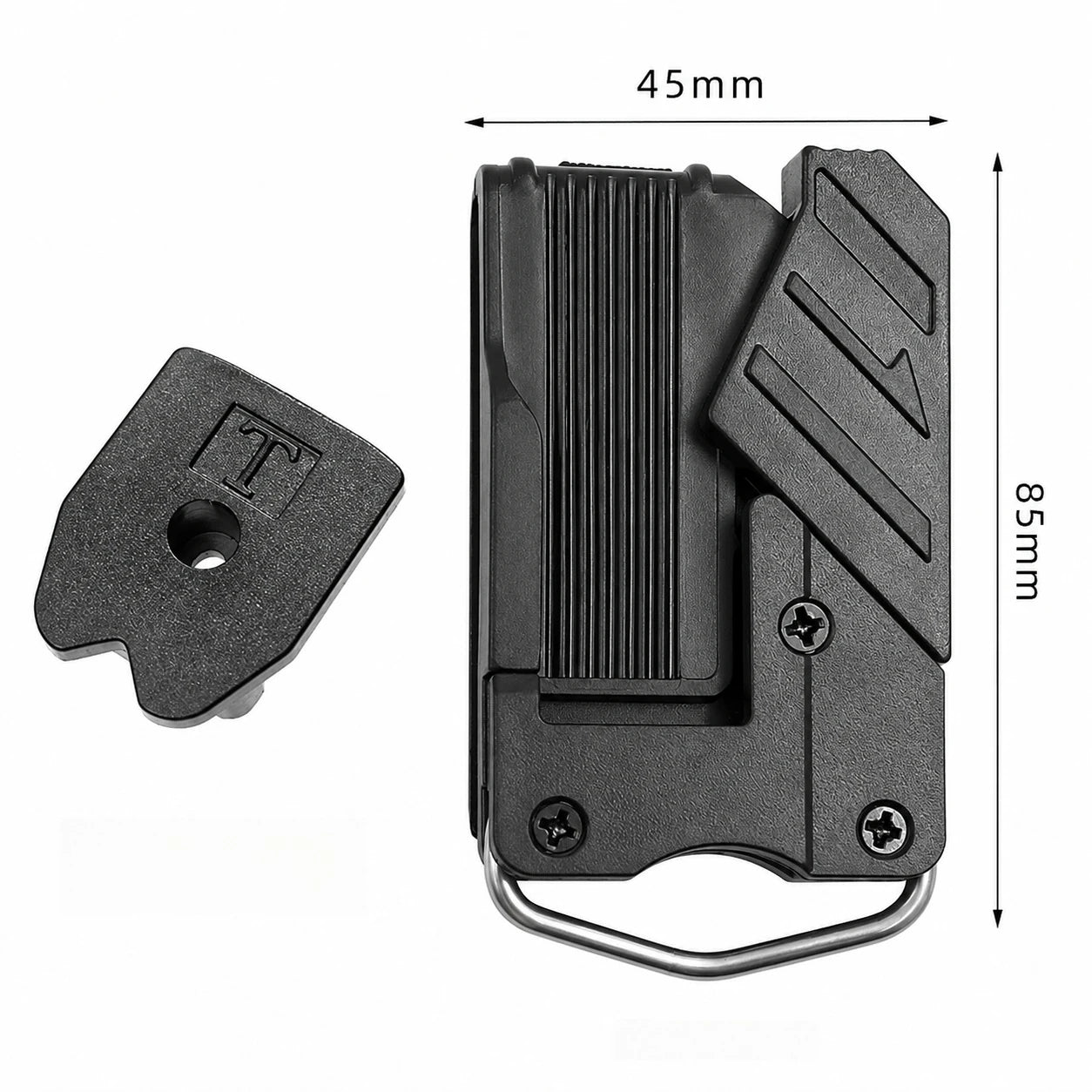 Universal Tool Belt Clip with Quick Release Buckle Durable Hook for Hanging Tape Measure in Daily Repair and Maintenance Work Qme B-Black