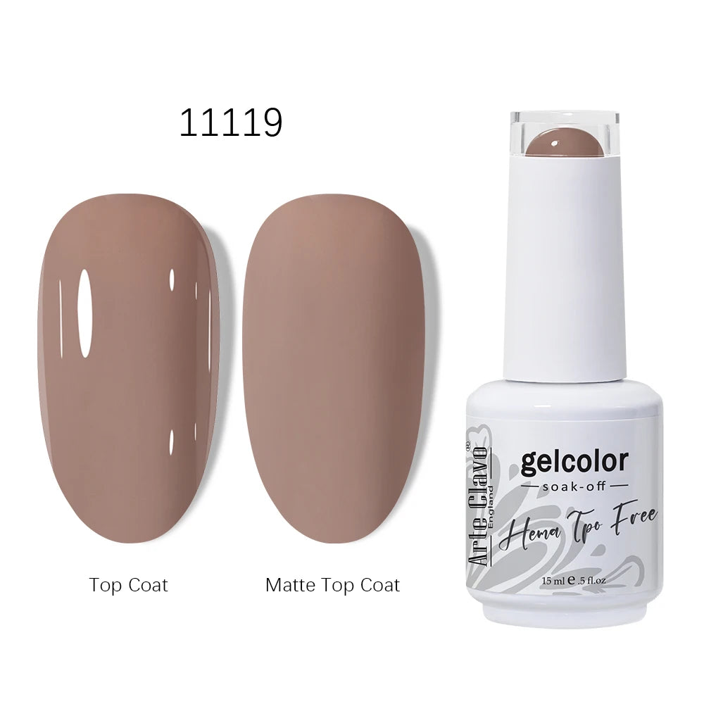 Arte Clavo HEMA TPO Coffee Brown Gel Nail Polish Winter Semipermanent
