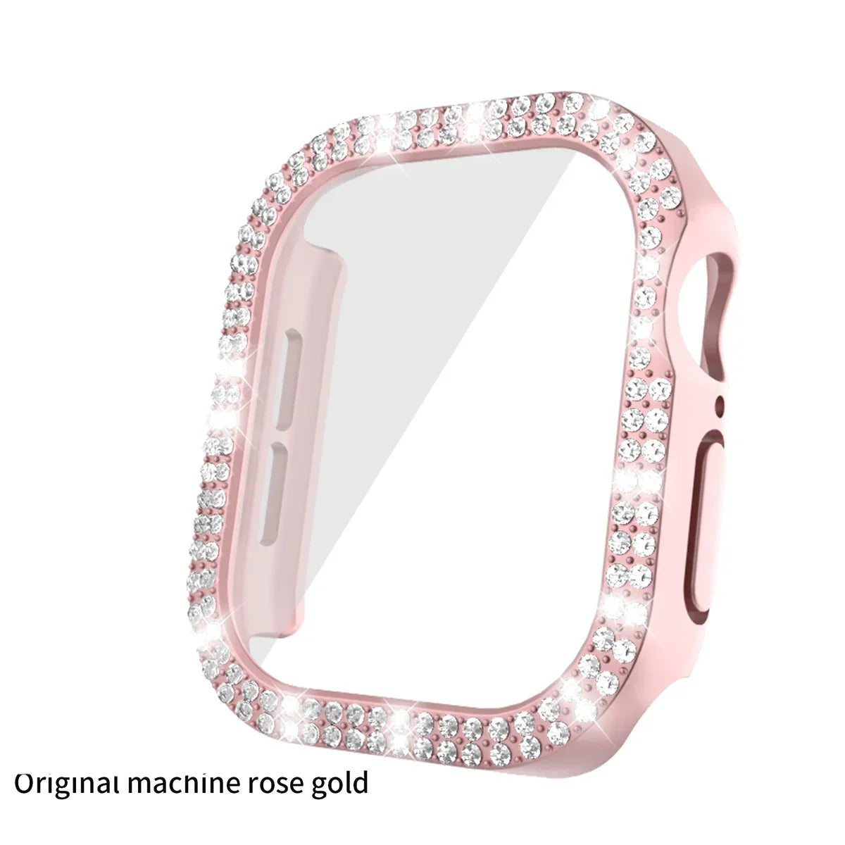 Bling Glass+Cover For Apple Watch 10 46mm 42mm Diamond Hard PC bumper+Screen Protector Case iwatch series 10 42 46mm Accessories Qme OriginalRG For serise 10 42mm