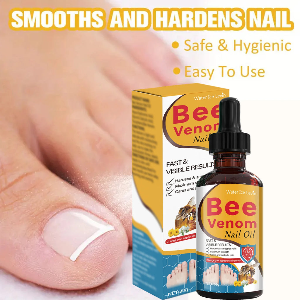 Bee Venom Nail Oil with Salicylic Acid - Fast Visible Results to Harden, Smooth & Strengthen Nails. Maximum Strength Care Qme